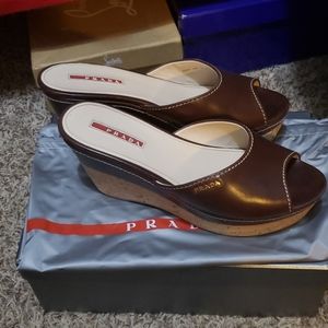 Prada Cork Wedges